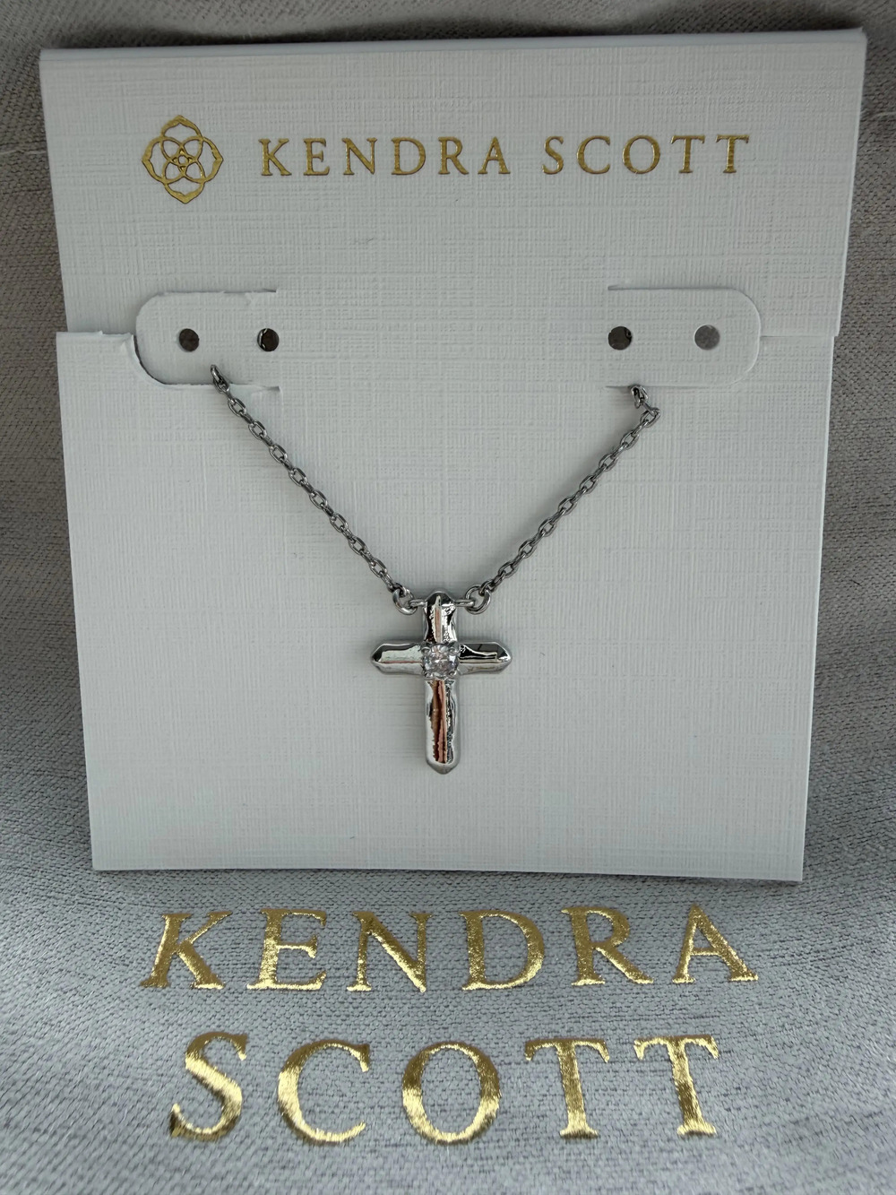 Kendra Scott Silver Cross Pendant Necklace